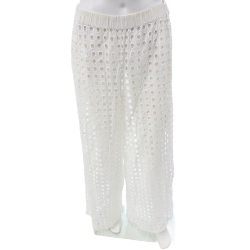 Solid & Striped Women White Pull On Cotton Pants Size M